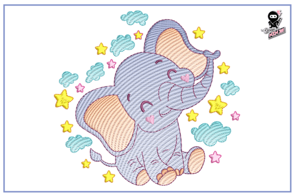 Download Cute Baby Elephant, Nursery Embroidery - Nursery embroidery Collection