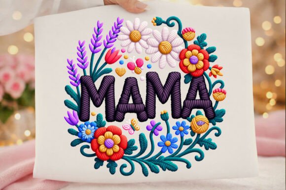 Download Floral Mama Yarn Embroidery Mother's Day - Mama Collection