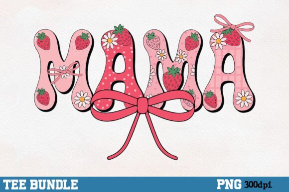 Download Strawberry Mama Png, Coquette Mama Bow - Mama Collection