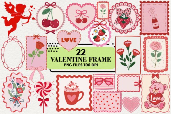 Download Kawaii Valentine Bow Frame Clipart - Bow frame Collection