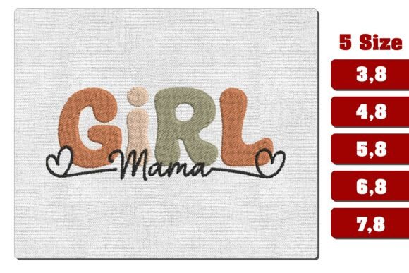 Download Girl Mama Machine Embroidery Design File - Mama Collection