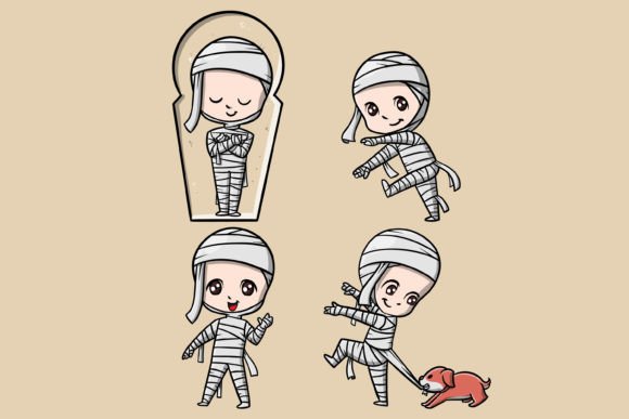 Download Cute Mummy Vector Cartoon - Mum Collection