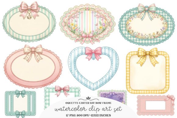 Download Coquette Easter Day Bow Frame Clipart - Bow frame Collection