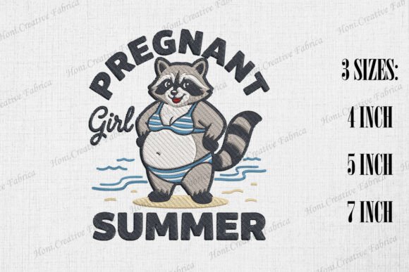 Download Pregnant Girl Summer Mama Racoon - Mama Collection