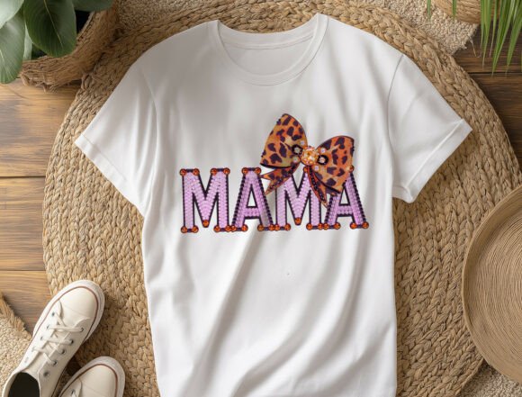 Download Mama Rhinestone Png, Glam Leopard Bow - Mama Collection