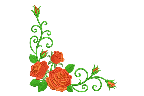 Download Rose Corner Flourish - Rose Collection