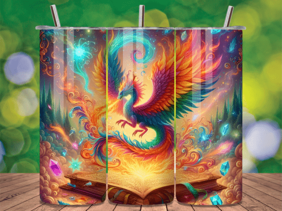 Download Phoenix Flying Above Magic Book Tumbler - Above Collection