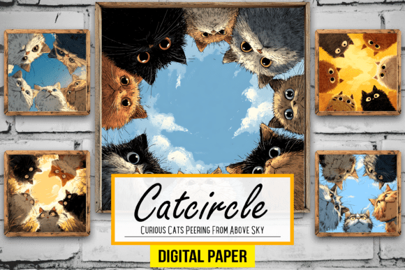 Download Curious Cats Peering from Above Sky Arts - Above Collection