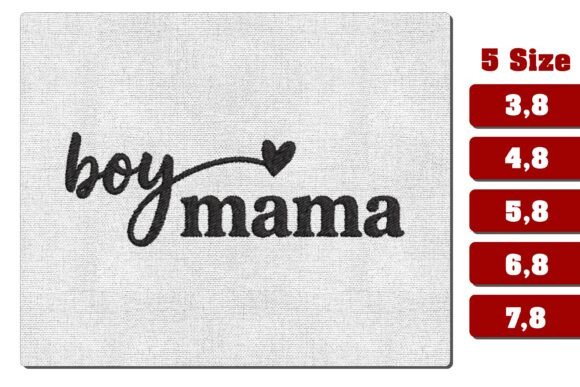 Download Boy Mama Minimalist Heart Embroidery - Mama Collection