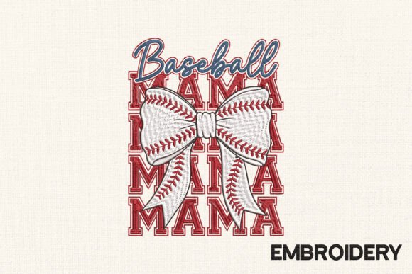 Download Baseball Mama Embroidery, Mother's Day - Mama Collection
