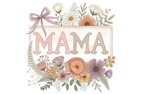 Download Floral Mama Embroidery, Mother's Day - Mama Collection