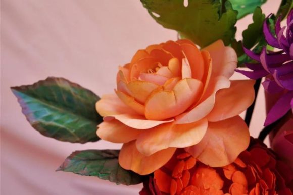 Download Queen of Sweden Rose Paper Flower Templates - Rose Collection