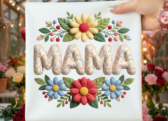 Download Boho Floral Mama Embroidery Design PNG - Mama Collection