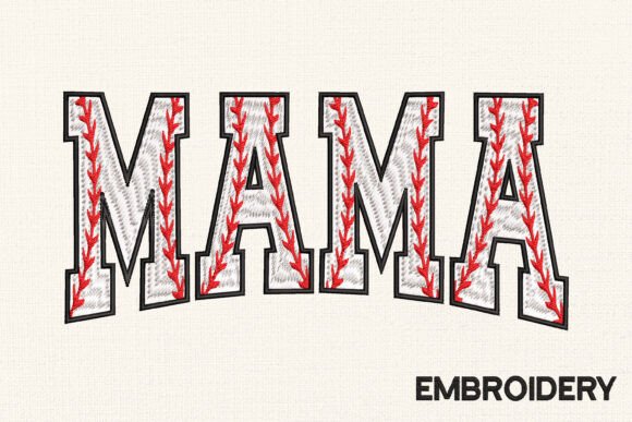 Download Baseball Mama Embroidery, Mother's Day - Mama Collection
