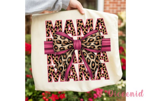 Download Leopard Pink Bow Mama Sublimation Design - Mama Collection
