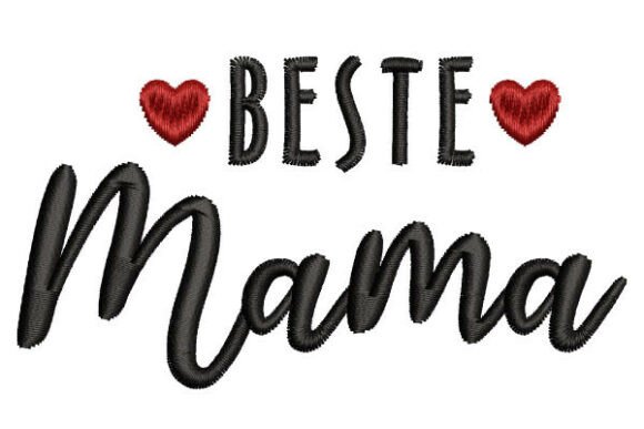 Download Beste Mama Embroidery Lettering 3 Sizes - Mama Collection